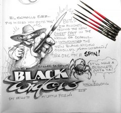 Mack Wizard Black Widow Scroll Striper Pinstriping Brush Choose Size OR Set