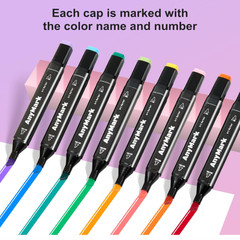 Alcohol Markers, 80 Colors Dual Tip Art Coloring Markers Set