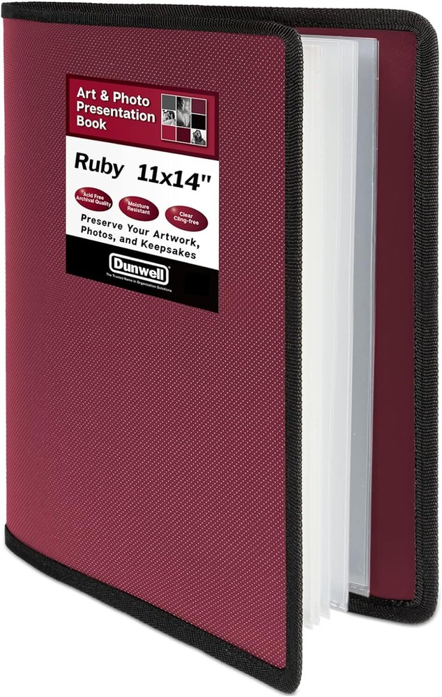 Dunwell Large Art Portfolio 11×14 (Ruby) – Folder for 11×14″, Ruby