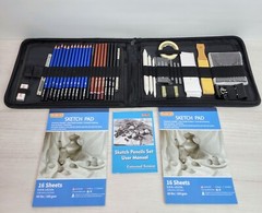 Shuttle Art Drawing Pencils Set – 52 Pack Pro Sketching Kit with Sketchbook