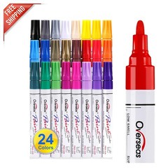 Vibrant 24 Pack Paint Pens – Medium Tip, Quick-Dry & Non-Toxic for Versatile Use
