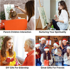 Framed Paint by Numbers Kit for Beginner & Kids Ages 8-12, without Easel, Easy