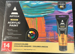 ARTEZA Premium Acrylic Paint, 14 Colors 4.06fl Oz (gold&silver) NEW!