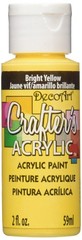 DCA49-3 Crafter’s Acrylic Paint, 2-Ounce, Bright Yellow