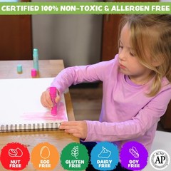 Kwik Stix Solid Tempera Paint Sticks – 12 Pack of Blue – Same Color Washable,…