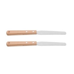 2Pcs Stainless Steel and Wood Clay Sculpting Knives for Pottery Crafting and Art