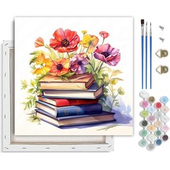 Flower Paint by Numbers Kit for Adults Beginner,Books Adult Paint by Number Kits