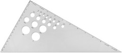 Alumicolor Aluminum 12 Inch Calibrated Drafting 12 Inch, 30/60/90 Degree