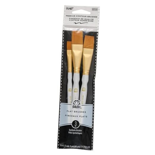 Plaid Nylon Brush Set, 50559 Brown (3-Piece) Paint Brush