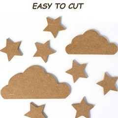 2 x MDF Wood Board for Crafts,3/18″(4mm) Thick Medium Unfinished Wood 12″x16″