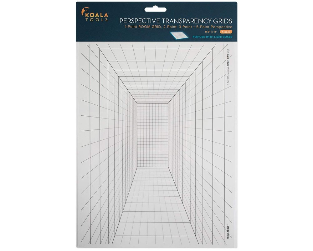 | Perspective Grid Transparency Sheets (Variety Pack of 4) – 8.5″ x 11″ | Ove…