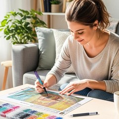 Ergonomic Diamond Painting Pen with No Wax & No Power Required, Comfort Grip,…