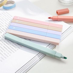 6Pack Multiple Colors Soft Marker Pen 4mm Nib Fluo Pen Smooth Writing Marking A