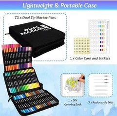 72-color marker/acrylic paint/watercolor pencil doodle stationery bag