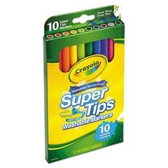 Crayola Super Tips Markers, 10 Assorted Washable Markers, Sold as 2 Pack