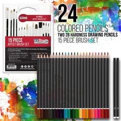 162-Piece Mega Wood Box Artist Kit with Painting, Drawing & Art Supplies for Adu