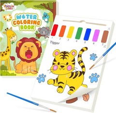 Enchanted Animal Watercolor Coloring Book – Mess-Free Fun for Kids Ages 3-8