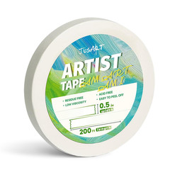 Artist Tape for Watercolor Paper, 1/2 Inch Wide 200FT Long, White Art Tape for M