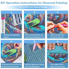 Purple Moon in Beach Diamond Art Kits for Adults, Landscape Beach Diamond QY065