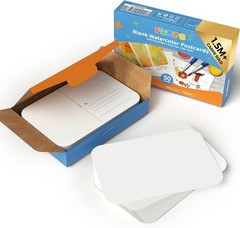 Funto Blank Watercolor Paper Postcards, white