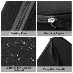 Zannaki Big Capacity Storage Pouch Marker Pen 10.5 x 7.9 x 1.3 inches, Black