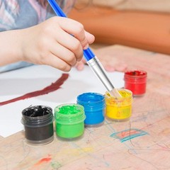 30 Kids Paint Brushes Set With Jumbo Round Watercolor And Large Flat Craft Brush