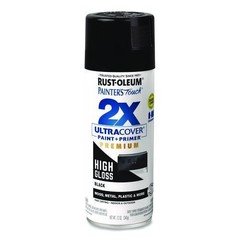 Rust-Oleum 2X Ultra Cover Spray Paint, High Gloss Black, 12 oz Aerosol Can