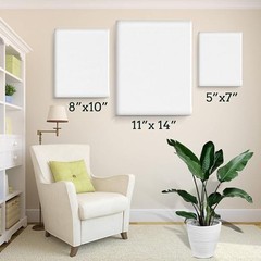 3 Pack Canvases for Painting – Multi Pack – 3 Sizes (1 of Each)