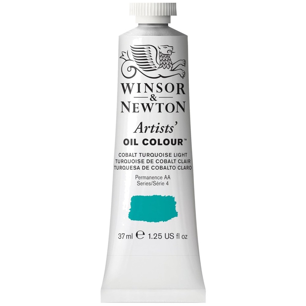Professional Grade Cobalt Turquoise Light Oil Paint