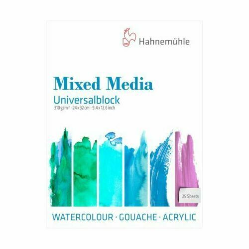 Hahnemuhle Universal Mixed Media Block Pad -Watercolour Acrylic Gouache Paper