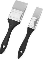 Paint Brush, Silicone Color Shaper Brush, 2 Pcs (1 Inch,2 Inch) Solid Flat Flexi