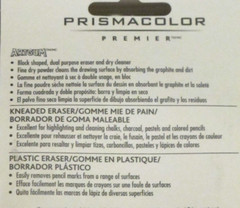 12 erasers – 4 Prismacolor Premier 3 eraser packs for graphite & colored pencils