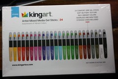 NIB NEW SEALED KINGART Artist Mixed Media Comfort Grip GEL STICKS Set of 24 pc