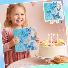 Diamond Art Kits, 3D 5 Butterflies Diamond Art Painting Set with Wooden Frame…