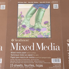 Strathmore Mixed Media Vellum Paper Pad 9″X12″ lot of 3 (missing 3 sheets)