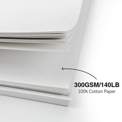 50 Pack Foldable Blank Watercolor Cards with Envelopes 4 x 6 Inch, 140lb Heav…