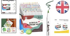 Waterproof & Non-toxic 90 Color Acrylic Markers – Perfect for Various Surfaces