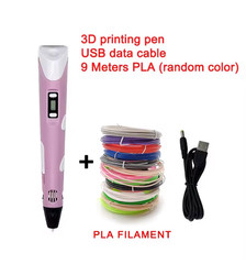 Electronic 3D Printing Pen with 9M PLA Consumables High-Temperature 3D Graffiti