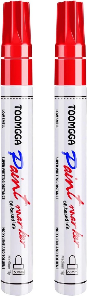 Paint Pens Paint Markers Red – Permanent Markers Oil Based for Metal Wood, Paint