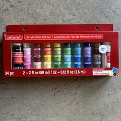 Craft Smart Acrylic Paint Set Matte/Mat 34pc