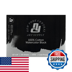 New York Central York Central Watercolor Block 140Lb/300Gsm Cold Press 10X14 20