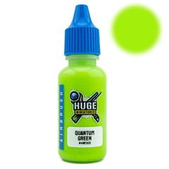 Huge Miniatures Airbrush Paint, Quantum Green Acrylic Fluorescent – 17ml Bottle