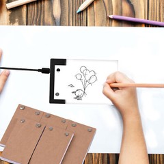 Flip Book Kit with Mini Light Pad Hole Design 3 Level Brightness T5Z2