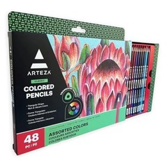 48 Colored Pencils Set – Soft, Highly Pigmented Wax-Based Art Supplies for Teens