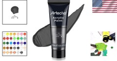 High-Quality Lamp Black Acrylic Art Paint 4.05oz Tube – Timeless Gloss Finish