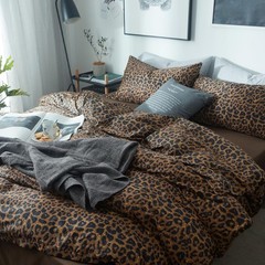 Leopard Print Comforter Set King Soft Fluffy Animal Cheetah Printed Comforter Se