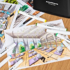Alcohol Markers, 168 Colors Dual Tip Art Coloring Markers Set for Kids Adult …