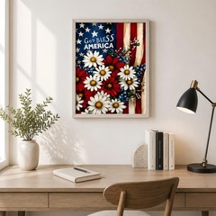 Daisy Diamond Art Kits for Adults, Full Drill Round 5D Diamond Painting Kits for