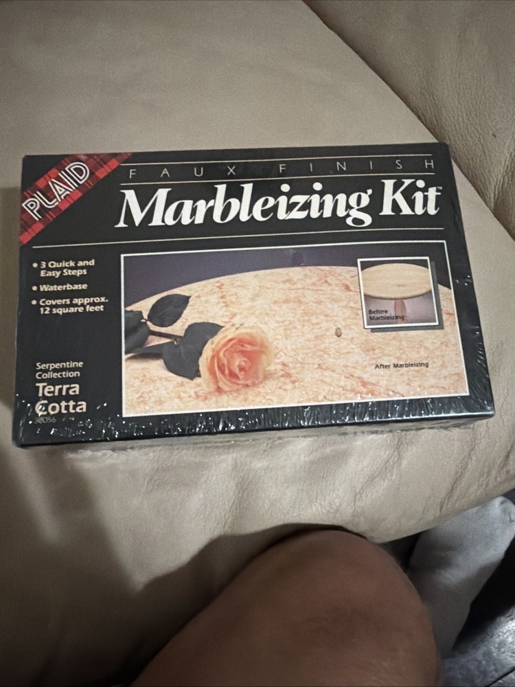 NEW MARBLEIZING KIT Faux Finish Terra Cotta Serpentine Collection by PLAID 1987