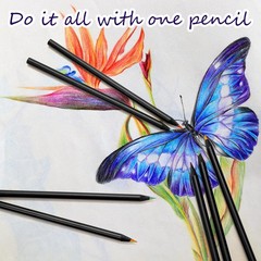Meanplan 30 Pcs Rainbow Colored Pencils School Supplies Kit for Adult Kids 7 Col